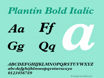 Plantin Bold Italic 001.001图片样张