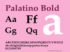 Palatino Bold 003.001图片样张
