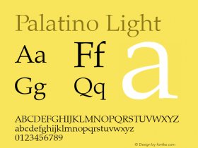 Palatino Light 001.000图片样张