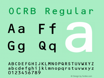 OCRB 001.001图片样张