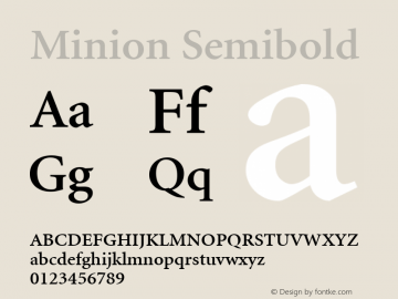 Minion Semibold 001.001图片样张