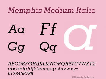 Memphis Medium Italic 001.002图片样张