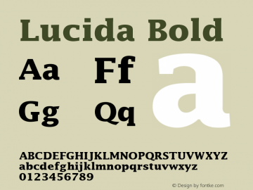 Lucida Bold 001.001图片样张