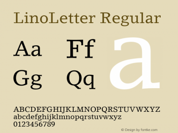 LinoLetter Roman 001.000图片样张