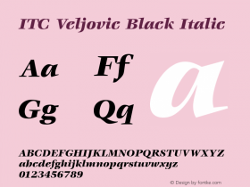 ITC Veljovic Black Italic 001.001图片样张