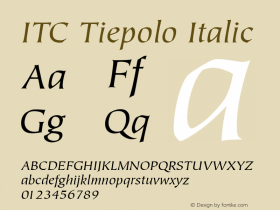 ITC Tiepolo Book Italic 001.000图片样张