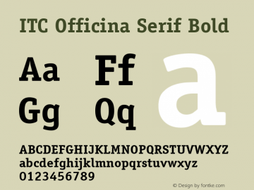 ITC Officina Serif Bold 001.000图片样张