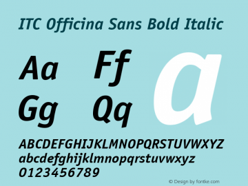 ITC Officina Sans Bold Italic 001.000图片样张