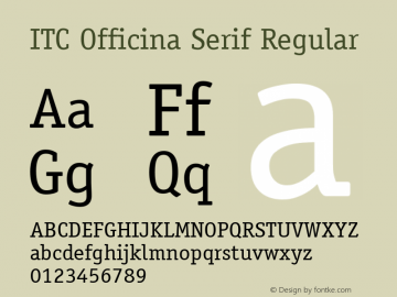ITC Officina Serif Book 001.000图片样张