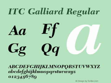 ITC Galliard Roman 001.001图片样张