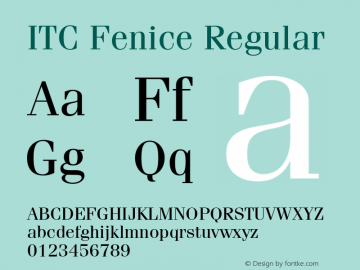 ITC Fenice Regular 001.000图片样张