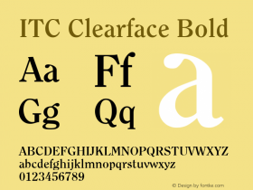 ITC Clearface Bold 001.001图片样张