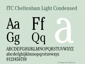 ITC Cheltenham Light Condensed 001.000图片样张