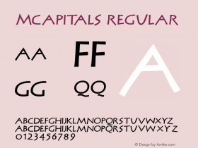 MCapitals Regular 1.0 2002-09-08 Font Sample