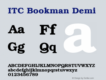 ITC Bookman Demi 003.001图片样张