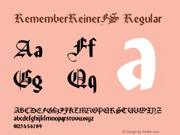 RememberReinerFS Regular 1.0 14-04-2002图片样张