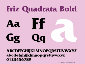 Friz Quadrata Bold 001.003图片样张