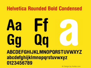 Helvetica Rounded Bold Condensed 001.001图片样张
