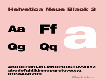 Helvetica Neue Black 3 001.000图片样张