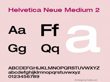 Helvetica Neue Medium 2 001.000图片样张