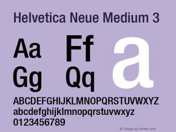 Helvetica Neue Medium 3 001.000图片样张