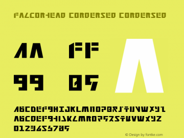 Falconhead Condensed Condensed 2 Font Sample
