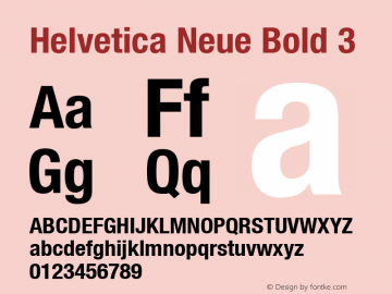 Helvetica Neue Bold 3 001.000图片样张