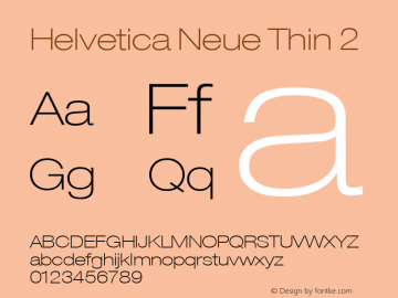 Helvetica Neue Thin 2 001.000图片样张