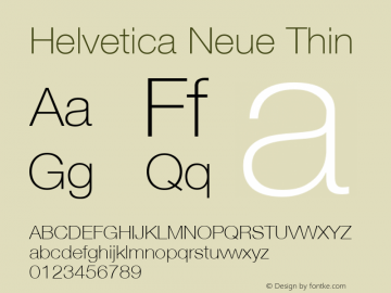 Helvetica 35 Thin 001.003图片样张