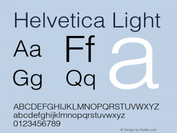 Helvetica Light 001.004图片样张