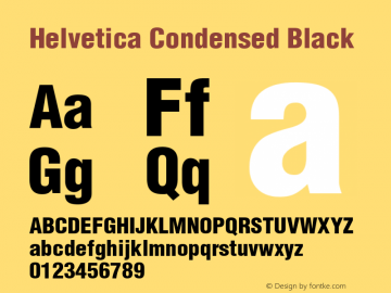 Helvetica Condensed Black 003.000图片样张