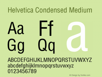 Helvetica Condensed Medium 003.001图片样张