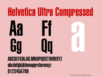 Helvetica Ultra Compressed 001.002图片样张