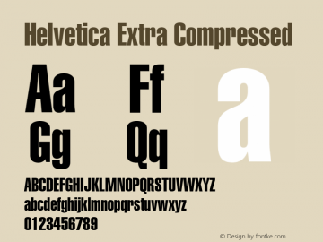 Helvetica Extra Compressed 001.002图片样张