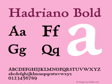 Hadriano Bold 001.000图片样张