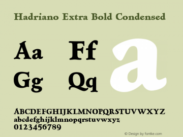 Hadriano Extra Bold Condensed 001.000图片样张