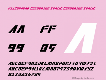 Falconhead Condensed Italic Condensed Italic 2图片样张