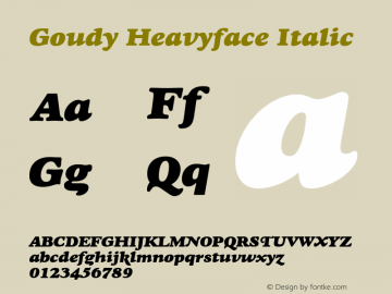 Goudy Heavyface Italic 001.002图片样张
