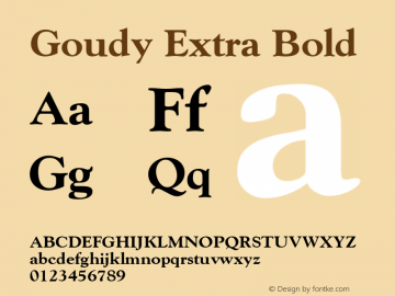 Goudy Extra Bold 001.002图片样张