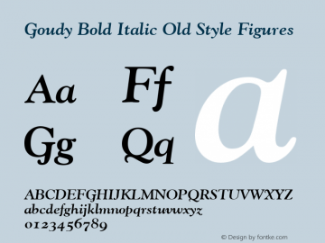 Goudy Bold Italic Old Style Figures 001.000图片样张