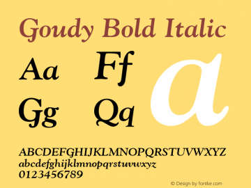 Goudy Bold Italic 001.003图片样张