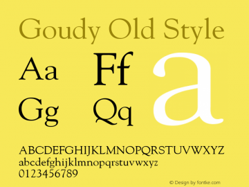Goudy Old Style 001.004图片样张
