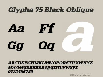Glypha 75 Black Oblique 001.001图片样张