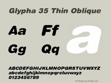 Glypha 35 Thin Oblique 001.001图片样张