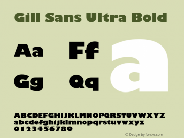 Gill Sans Ultra Bold 001.002图片样张