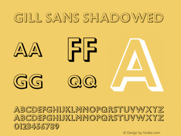 Gill Sans Shadowed 001.000图片样张