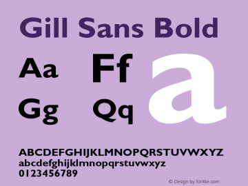Gill Sans Bold 001.002图片样张