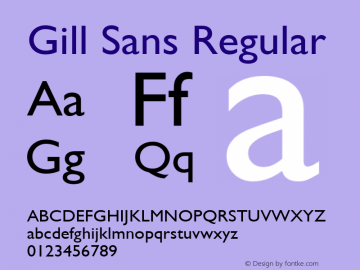 Gill Sans 001.003图片样张