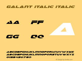 Galant Italic Italic Version 3.0; 2015图片样张