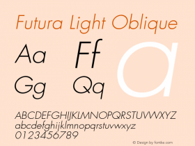 Futura Light Oblique 001.002图片样张